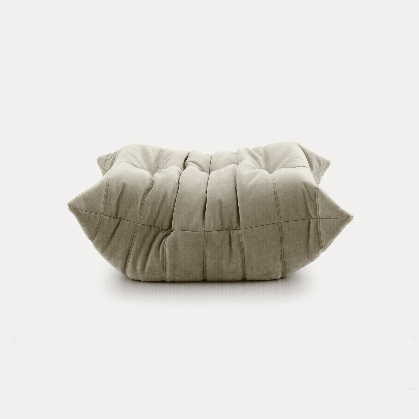 tufted beige lounge chair ottoman