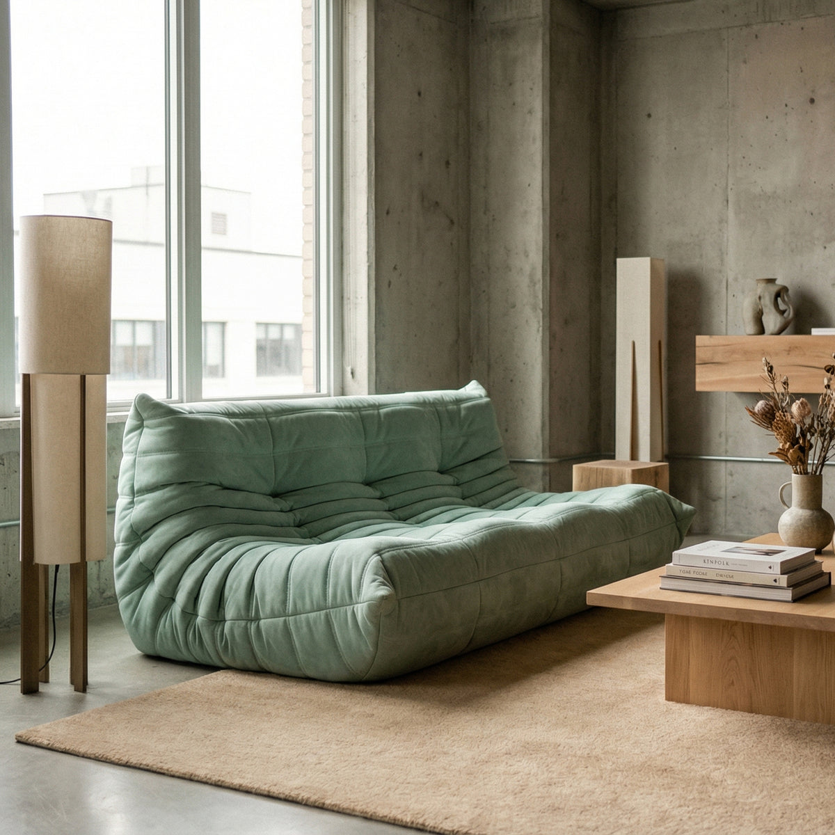 Designer FORMA modular sectional sofa in deep velvet upholstery by Monaco Chateau