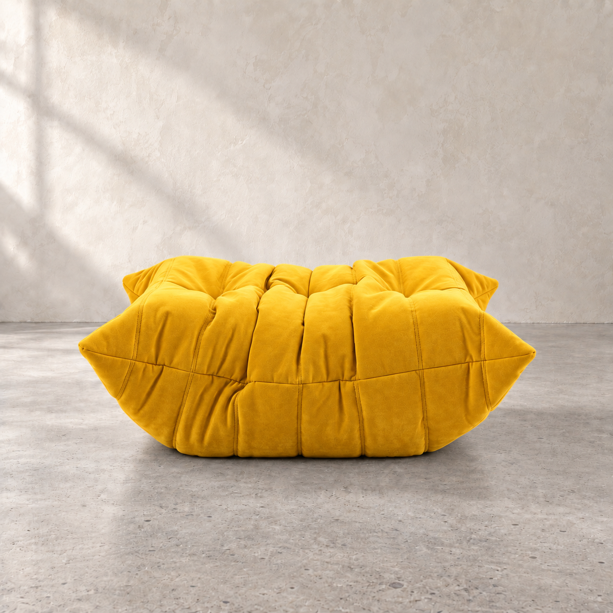 FORMA velvet ottoman, a companion piece for the FORMA modular sofa set
